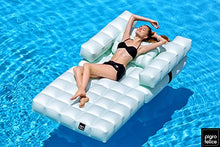 Pigro Felice 921988-AZURBLUE Modul'Air Luxury Inflatable Single Top Backrest Piscina Galleggianti, Blu Azur