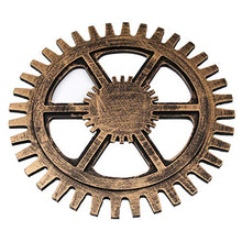 F Fityle Ingranaggio in Legno Steampunk Gear Artigianato da Parete Hanging Sculpture Cafe Bar Office Home Decoration - 32 cm Oro