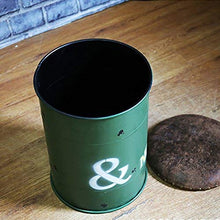 ZSYGFS - Sgabello in ferro da stiro, stile americano, stile retrò, sgabello a barilotto di olio, secchio di vernice, secchio in metallo, per riporre oggetti creativi e scarpiera (verde)