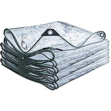 SHIJINHAO Tarp con Tenuta Senza Ruggine, Copertura Impermeabile Trasparente, 450gsm Morbido Resistenza alle Intemperie in PVC for Rivestimenti Auto, Tetti E Pavimenti, 18 Taglie