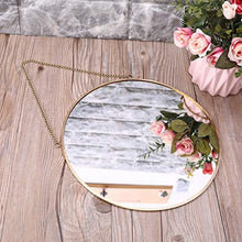 gszfsm001 - Specchio da parete rotondo in oro per toeletta, specchio da trucco, decorazione da bagno, specchio sospeso rotondo