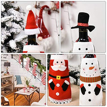 STOBOK 2 Pezzi Copri Bottiglia di Vino di Natale Mini Cappello di Natale Vino Topper E Grembiule Pupazzo di Neve di Natale Porta Argenteria di Natale Decorazione Bottiglia di Champagne