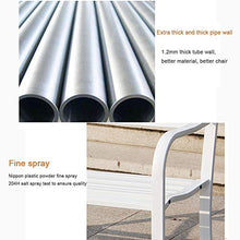 outdoor furniture Terrazza Parco panchina, Seduta per Il Tempo Libero all'aperto con braccioli e Schienale, Panchina in Metallo per 2 Persone, Adatto per Interni ed Esterni