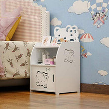 Mini Comodino Assemblare plastica di Modo della cavità-scolpito Design deposito Rack Stile Cartoon Locker Impermeabile Hyococ (Color : C)