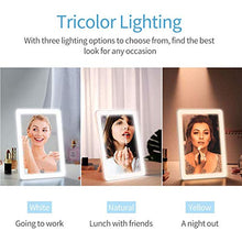 Specchio per Trucco a LED Touch Specchio per Staffa da Tavolo su Un Lato con ingrandimento 10x Specchio per Trucco Specchio per Trucco con Luce a LED Halo