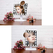 Specchio da trucco a LED portatile Touch Screen intelligente con luce specchio da spogliatoio luce 10X lente d'ingrandimento Xuan - vale la pena avere (colore: bianco, dimensioni: -)