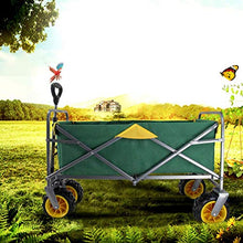 Generic Brands - Carrello pieghevole pieghevole da giardino, con 4 ruote in schiuma larghe da 17,8 cm, carico massimo 120 kg, carrello pieghevole da giardino