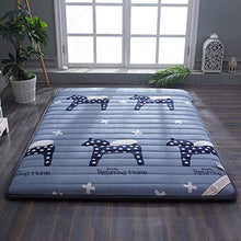 HKX Tappetino Letto futon Tradizionale Coprimaterasso Queen Size Single Size-B 180x200cm (71x79 Pollici)
