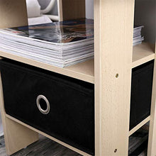 Comodino in legno, comodino, comodino, comodino, comodino con cassetto in tessuto non tessuto, libreria per soggiorno, camera da letto, soggiorno, comodino, ufficio o salotto