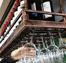 PZW Scaffale Di Vino Montato Appeso Semplice e Creativo Del Metallo, Scaffale Europeo Del Supporto Del Calice Dello Scaffale Di Attaccatura Di Vetro Di Vino Del Ferro per Gli Scaffali Degli Stemware
