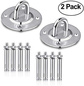 2PCS Rotary Swing Piastra Fissa Heavy Duty pendini Imposta Yoga Amaca Altalena appesa Sedia Ganci for soffitti in calcestruzzo in Legno