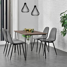 [en.casa] Sedia Sala da Pranzo in Un Set di 2-86 x 46cm - Grigio