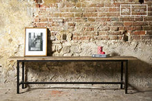 Nordal Panca Ranch in Stile Vintage - Legno Massiccio, Finiture patinate a Mano, Finitura Naturale, Finitura patinata | Panca Robusta dallo Stile Industriale - Marrone Noce (L170 x H45 x P35 cm)