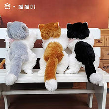 YiXing, 1 bambola di gatto simulata da 15 a 40 cm, peluche per gattino, cuscino per dormire, regalo per fidanzata (colore bianco, 40 cm)