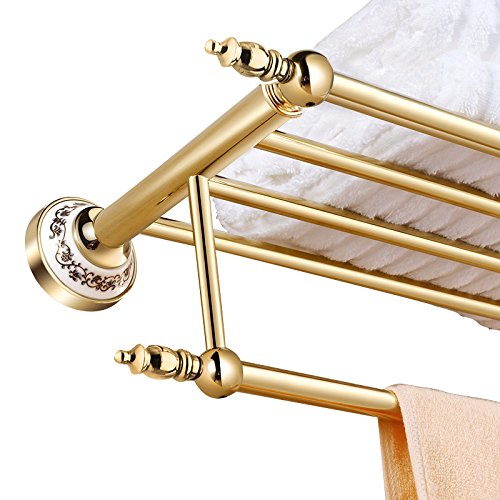 Accessori per il bagno Portasciugamani Cucina Portasciugamani in porcellana blu e bianca Portasciugamani in oro Mensola bagno in rame Set ciondolo per bagno
