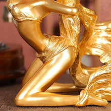 Elegante Semplicità Oro Europeo Capelli Lunghi Femminile Portabottiglie Decorazione Decorazione in Resina Creativa Vassoio Vino Decorazione Semplice Camera da Letto Soggiorno Mobile Tv Bello Ed Elega