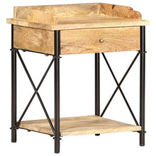XHCP Comodino con cassetto, Comodino Contenitore per Soggiorno Camera da Letto 40x35x50 cm in Legno massello di Mango