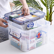 MYHZH First Aid Kit Box, Famiglia di Emergenza del Governo Organizer con Vassoio Staccabile & Maniglia Portatile per Home Campeggio Trekking Viaggi