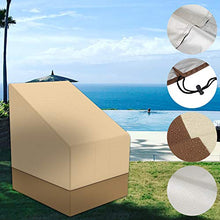 Fodera Protettiva Per Sedia A Dondolo Da Giardino, Coprisedia Per Sedie, Impermeabile Tessuto Oxford, Per Proteggere Sedie Da Vento, Raggi Uv, Polvere, Foglie, 99*83*70CM (Beige+Marrone, 210D,1Pezzi)
