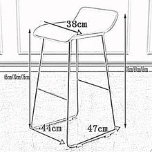 WHOJA Sgabelli da Bar semplicità Moderna Sgabello Alto PU Pelle Artificiale Sedile da Cucina Sedia per la Colazione Gambe in Metallo Nero Mobili da Bar Peso del Cuscinetto 150 kg Sedia da Pranzo