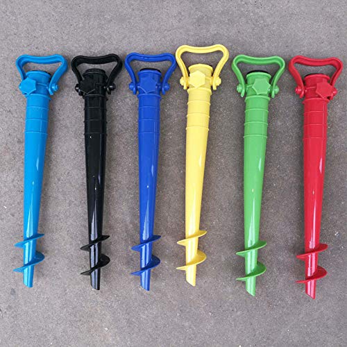 AYRSJCL 6Pcs Spiaggia Pesca Stand ingranaggio della Pioggia del Patio del Giardino Ombrellone Terra Anchor Spike Ombrello Stretch Supporto del Basamento