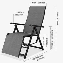 CDFCB Pieghevole Sun Lounger Garden Sedia Pieghevole Lounge Sedia Sole Sedia Sole Giardino Pranzo Break Office Siesta Sedia Regolabile Schienale Balcone Sedia da Spiaggia pieghevol