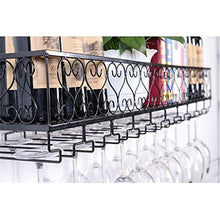 PZW Semplice e Creativo Portabottiglie da Parete in Metallo Arte Del Ferro Scaffale da Parete Scaffale per Vino Retrò Calici Portabicchieri Scaffale Decorativo da Parete120 × 25 × 17 centimetri