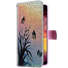 Robinsoni Custodia Compatibile con LG Q60 Cover Libretto Magnetica Cover Portafoglio Pelle PU Antiurto Cover Silicone Taccuino Cover 360 Gradi Animale Stampato Telefono Custodia Giglio