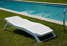 Dmora Lettino impilabile monoblocco con Schienale sollevabile, Prendisole, Made in Italy, 71 x 192 x 100 cm, Color Bianco