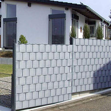 MRZJ Recinzione da giardino in PVC, con 20 clip di fissaggio per recinzioni, balconi, terrazze, 35 m x 19 cm, colore: grigio