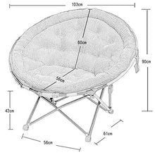 FUFU Sedie a Sdraio Lounge Chair, Lunch Break Folding Chair Back Chair Moon Chair Lettino per Il Tempo Libero Lazy Couch Chair 56 * 61 * 90cm Pieghevoli