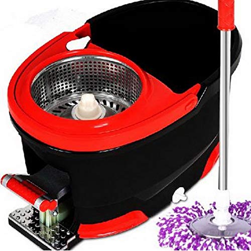 SSAYY Spray Mop Strumenti per La Pulizia della Casa Vivente Magic Mop in Acciaio Inossidabile Centrifuga Rotante A Doppia Rotazione Rotante Antideflagrante A 360 Gradi
