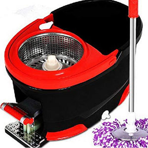 SSAYY Spray Mop Strumenti per La Pulizia della Casa Vivente Magic Mop in Acciaio Inossidabile Centrifuga Rotante A Doppia Rotazione Rotante Antideflagrante A 360 Gradi