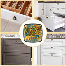 Fiamma del leone d'oro Pomelli per Porta Set di 4 Pomelli per Mobili Manopole per Cassetti Cucina Armadio Vetro