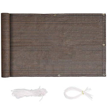 FANGJIE Recinzione Copertura 95x750cm HDPE Balcone Recinzione Leggermente Trasparente per recinzioni da Giardino, Balcone, Marrone