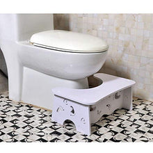 LZL Sgabello WC Multi-Funzione Antiscivolo Squatty Vasty Bagno Bagno Sgabello per Servizi igienici Adeguata Poggiapiedi Postura Vasino Tozzo (Color : White+Feet, Dimensione : Conventional)