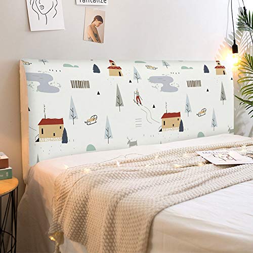 Fodera/ Copritestiera Letto Copri+Testata+Letto+Matrimoniale/Singolo Copertura Testiera Letto Elasticizzato in Velluto Protettiva Antipolvere Fodera per Testiera del Letto ( Color : G , Size : 120CM )