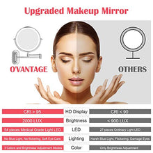 JYJYES Specchio per Trucco 10X Specchio per Bagno con Ingrandimento Professionale Specchio Parete con luci LED Regolabile e Rotazione a 360°,8" Specchio Doccia con Carica USB
