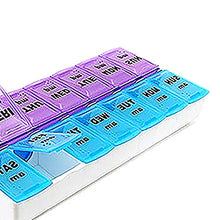 2 pz 7 Giorni Grandi Pillole Medicina Tablet Box Dispenser Organizzatore Caso Am Pm 14 Scomparti