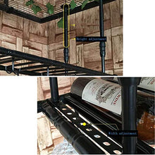 FWZJ Wine Lovers/Floating Wine Shelf And Glass Rack Set Wall Mounted for Kitchen, Dining Room, Bar, Wine Cellar/Wall Mounted Wine Bottle Rack/Hanging Wine Holder from Ceiling/Wal