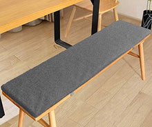 Xpnit - Cuscino per panca da giardino, 2 o 3 posti, morbido e lungo, per cucina, casa, esterno (100 x 35 cm, grigio scuro)