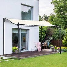 Outsunny Gazebo Pergola 3x3m da Esterno, Giardino o Terrazzo con Tenda Crema