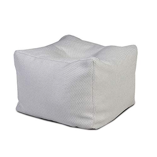 Ecopuf Cubo Pouf Ottomana da Esterno in Poliestere Impermeabile Oeko Tex 100 Pieno di Palline di Polistirolo