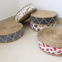 LTINN Cuscino Rotondo in Tatami per bovindo, Tessuto a Mano, Protezione Ambientale Naturale, Comodo e Resistente, Tappetino Yoga per Meditazione da Cerimonia del tè