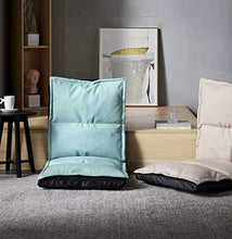 HongTeng Divani Pieghevole Tatami Divano Lazy Singolo Schienale in Tessuto Balcone Camera da Letto Soggiorno Sedia for Esterno Portatile 128 × 54 cm (Color : Lake Green (Technical Fabric))