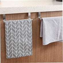 2 pack asciugamani Organizzatore Rack, sopra il tovagliolo porta rotaia in acciaio inox supporto del tovagliolo, per cucine e bagni con Anti-Slip Scratch-Protezione Stripe