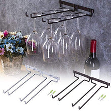 Portabottiglie 1 pz Appendiabiti da parete Forniture Calici da appendere Sotto l'armadio Portaoggetti da cucina per la casa Scaffale Bar Portabottiglie Portabottiglie Doppia fila Utile da appoggio i