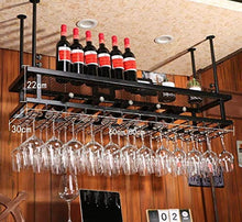 KDMB Portabottiglie da Parete in Metallo ripiano in Ferro ripiano in Bar Loft a soffitto a Parete Appeso Vino calici in Vetro Champagne Porta calici portabottiglie (Dimensioni: 60 * 30 * 22 cm)