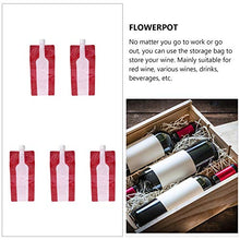 UPKOCH 5Pcs Sacchetto di Vino Pieghevole 750 Ml Sacchetto di Bottiglia di Vino di Plastica Portatile Riutilizzabile Sacchetto Pieghevole a Prova di Perdite di Liquido Portaborraccia per