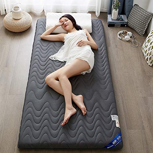 qwert Sleeping Tatami Floor Futon Materasso, Pieghevole in Lattice Tatami Tappetino Spesso Tatami Mat Dormitory Floor Mat Sleeping Pad e 90 x 190 cm